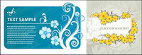 card vector fashion flowers pattern ma