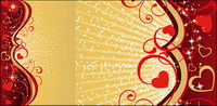 Home style heart-shaped vector material elements