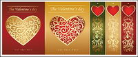 European-style heart-shaped pattern vector material