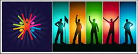 People silhouette Vector material trends