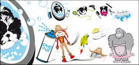 Cartoon drawing vector material