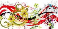 dynamic fashion pattern vector material