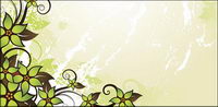 Beautiful green fashion pattern vector material