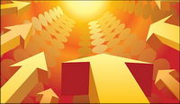 Three-dimensional vector arrow background material