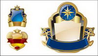 Gold Medal badge Hua Lili vector material