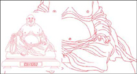 Laughing Buddha Vector material