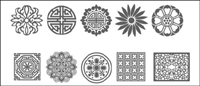 Traditional pattern set vector material