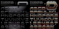 Variety of effects alphabet vector material