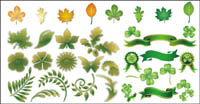 Vector material leaves theme