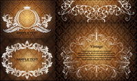 Ou luxuriant lace pattern vectors