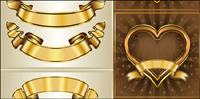 [aureate banners] banner vector of material