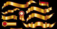Golden Banner Vector