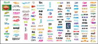 Chinese typeface design vector source material 02