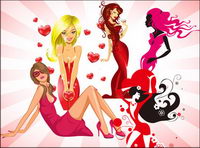 Vector red beauty