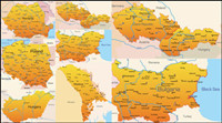 Eastern Europe Geographic Map - Vector
