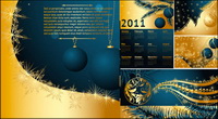 Golden Christmas 2011 Vector