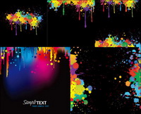 Vector colorful ink
