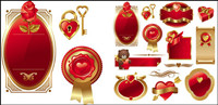 Romantic element vector material