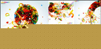 The trend of colorful graphics - Vector