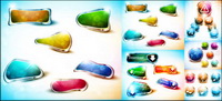 Colorful Dream Button Vector