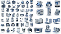 Blue-gray icon - Vector