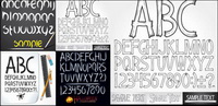 Hand-painted style of letters