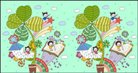 Korea cute vector material