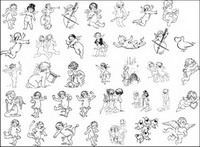 Cupid line drawing