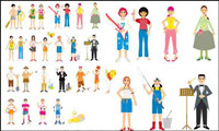 {Colorful character}  vector material