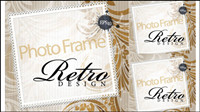 Elegant design of the text box decorative shading pattern vector material -3