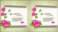 Elegant design elements of collage background vector material -2