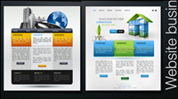 Foreign beautiful web design - vector material