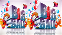 Colorful decorative design background Vector material