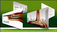 Beautiful card material 02-- vector material