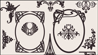 European background pattern material 02-- vector material