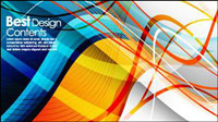 Colorful striped background Vector -4