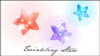 Colorful Star background vector material -1