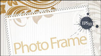 Elegant pattern the shading decorative box text design vector material -2