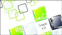 Cool three-dimensional box background vector material