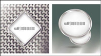 Metallic frame vector material -2