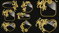 Glass texture of the lace pattern - vector