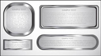 Metal texture border vector