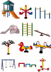 Lovely fitness equipment - vector material