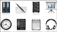 Office icons - vector