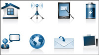 Blue icon vector material