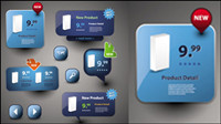 Beautiful icon button 03 - vector