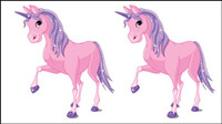 Cute cartoon pony 01 - vector