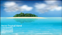 Sea island vector material