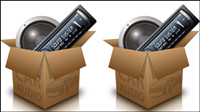 Car audio vector material -4 