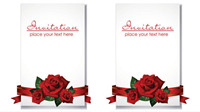 Romantic wedding invitations - vector